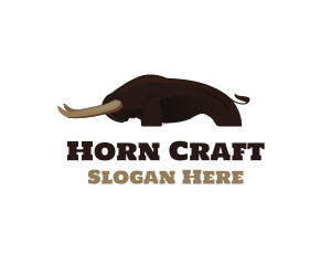 Brown Bison Horns logo design