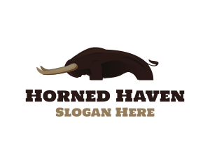 Brown Bison Horns logo design