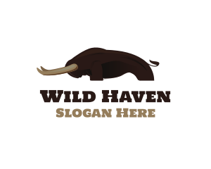 Brown Bison Horns logo design