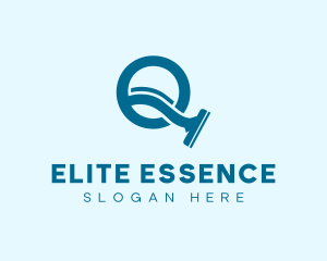 Cleaning Equipment - Squeegee Cleaning Letter Q logo design