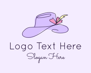 Vlog - Fashion Hat Monoline logo design