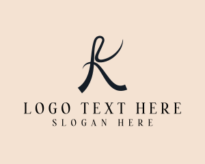 Stylist - Fashion Designer Signature  Letter K logo design