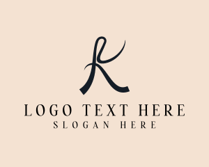 Tailoring - Fashion Designer Signature  Letter K logo design