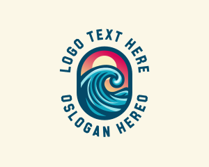 Seaside - Resort Seaside Wave logo design