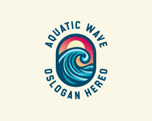 Resort Seaside Wave logo design