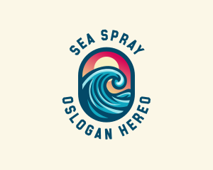 Resort Seaside Wave logo design