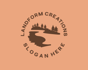 Landform - Nature Travel Hike logo design