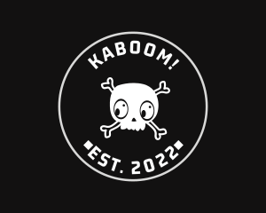 Shop - Halloween Skull Seal logo design