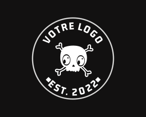Heavy Metal - Halloween Skull Seal logo design