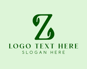 Plant - Natural Eco Letter Z logo design