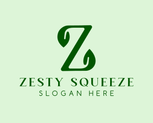 Natural Eco Letter Z logo design