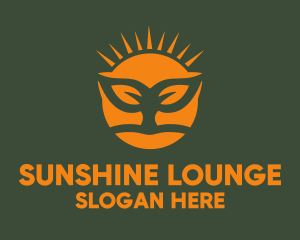 Orange Sprout Sun logo design