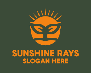 Orange Sprout Sun logo design