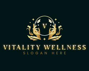 Luxury Hand Massage Wellness logo design