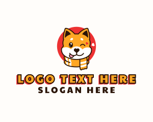 Heart - Shiba Inu Dog logo design