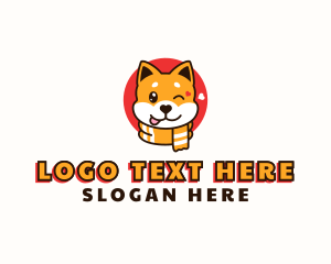 Wink - Shiba Inu Dog logo design