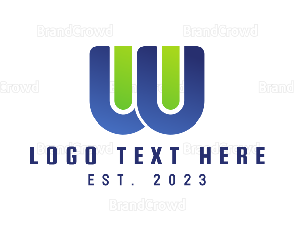 Lab Test Tube Letter W Logo