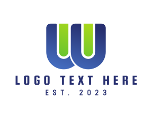 Medical Technology - Lab Test Tube Letter W logo design