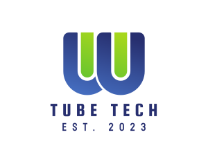 Tube - Lab Test Tube Letter W logo design