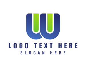 Lab Test Tube Letter W  Logo