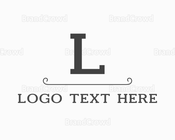 Traditional Serif Business Company Logo