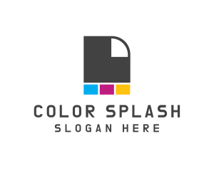 Dye - Ink Paper Printer logo design