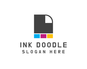 Ink Paper Printer logo design