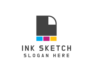 Ink Paper Printer logo design