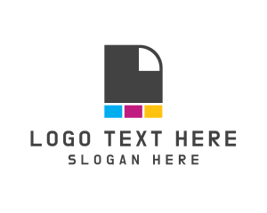 Inkjet - Ink Paper Printer logo design