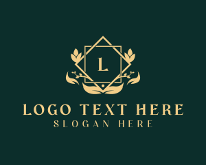 Emblem - Floral Wreath Wedding Planner logo design