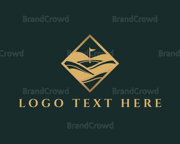 Luxury Gold Golf Logo