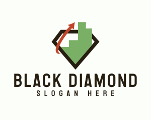 Diamond Graph Arrow logo design