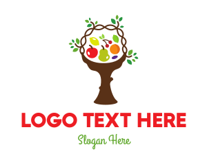 Tree Fruit Basket logo design