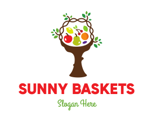 Picnic - Tree Fruit Basket logo design