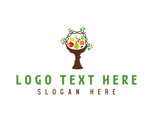 Basket - Tree Fruit Basket logo design