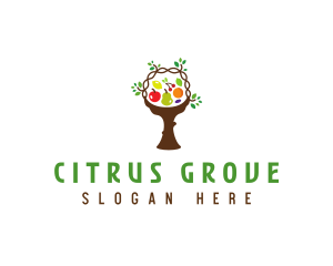 Tree Fruit Basket logo design