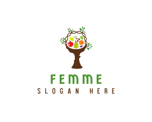 Tree Fruit Basket logo design