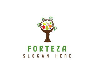 Tree Fruit Basket logo design