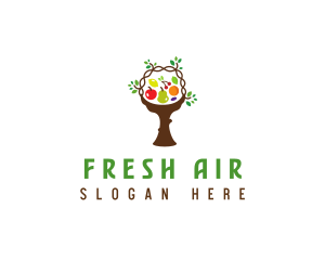 Tree Fruit Basket logo design