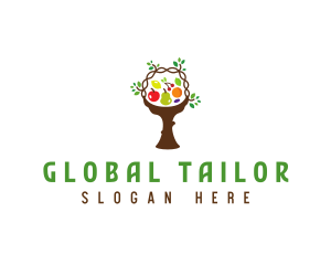 Tree Fruit Basket logo design