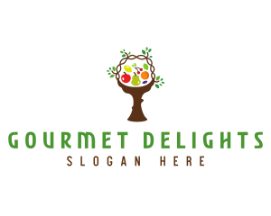 Tree Fruit Basket logo design