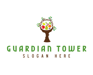 Tree Fruit Basket logo design