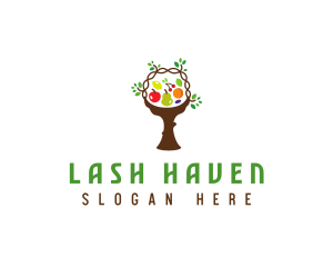 Tree Fruit Basket logo design