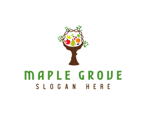 Tree Fruit Basket logo design