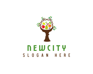 Tree Fruit Basket logo design