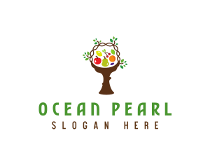 Tree Fruit Basket logo design