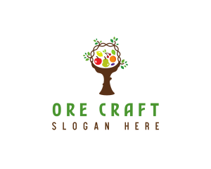 Tree Fruit Basket logo design