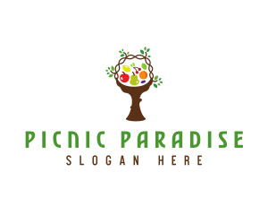 Picnic - Tree Fruit Basket logo design