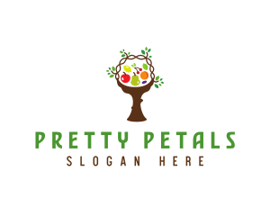 Tree Fruit Basket logo design