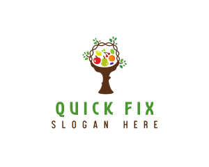 Tree Fruit Basket logo design